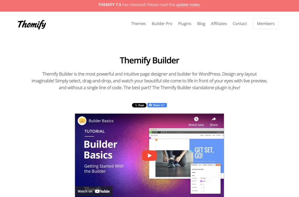 Themify page builder